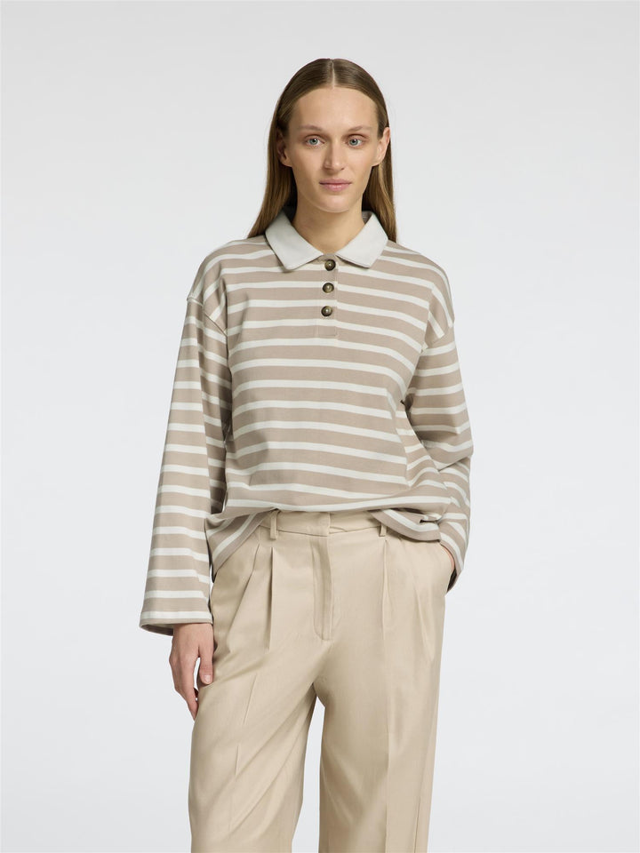 SLFWADA stripe collar top