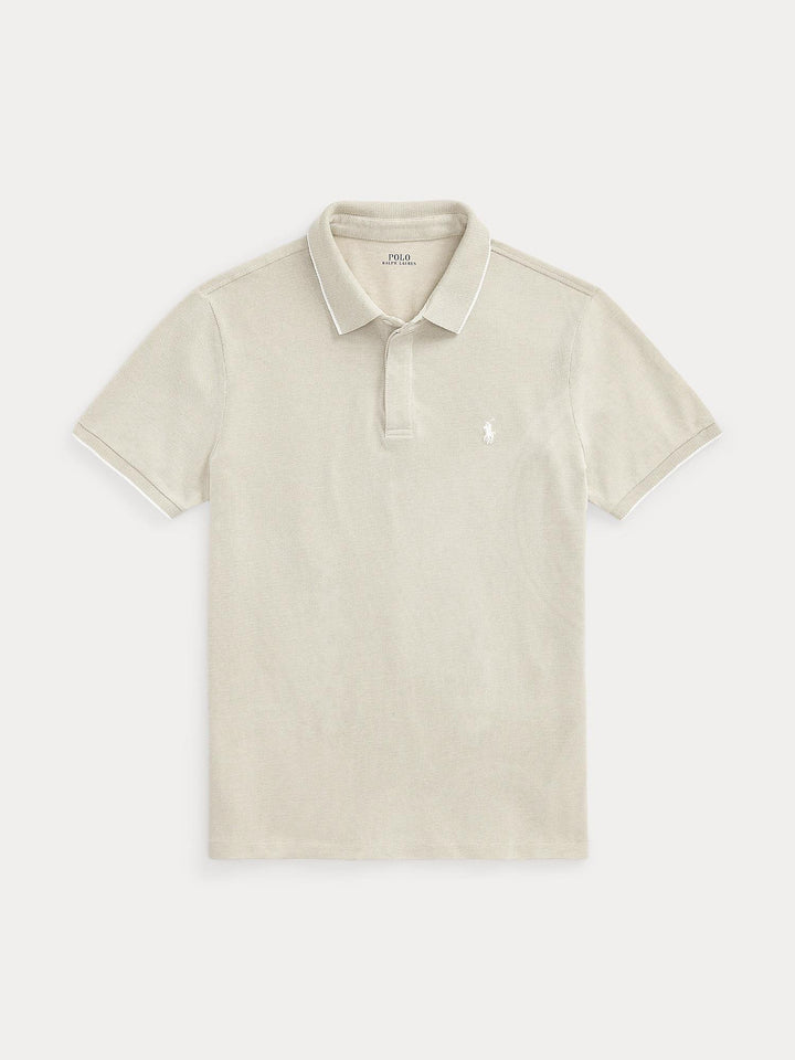 Custom slim fit mesh polo