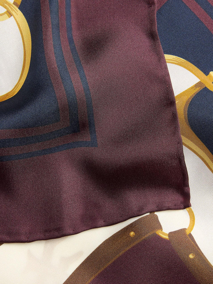 Equestrian silk scarf
