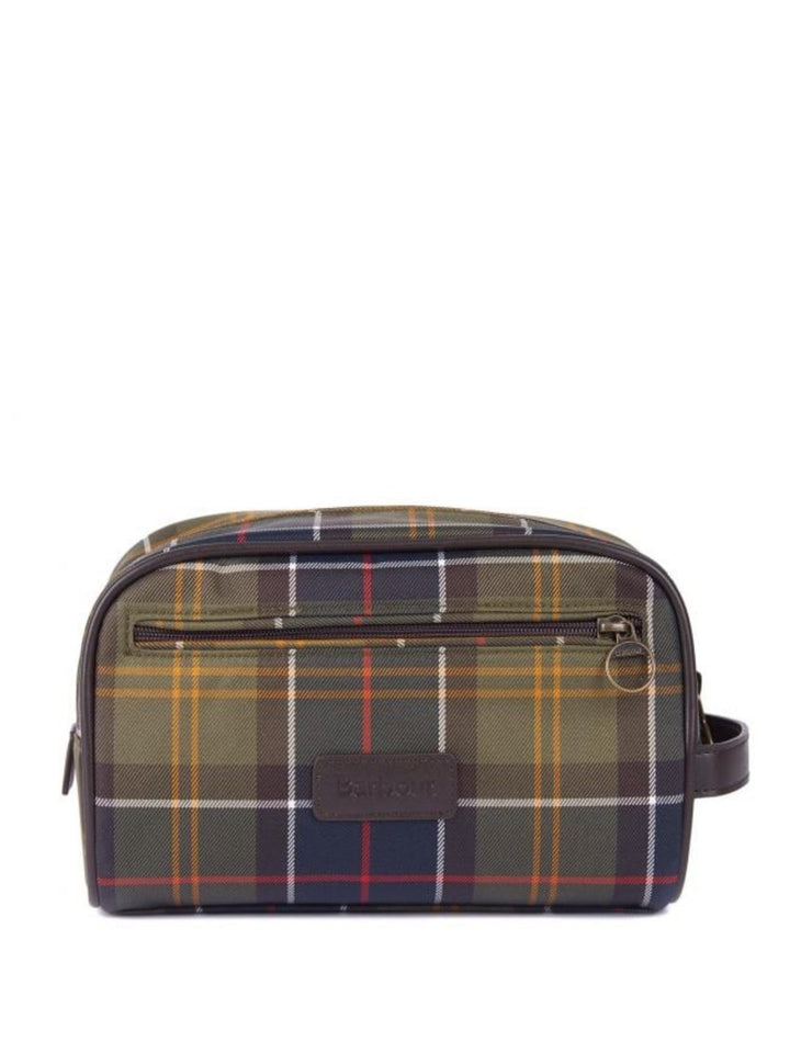 Nylon tartan washbag