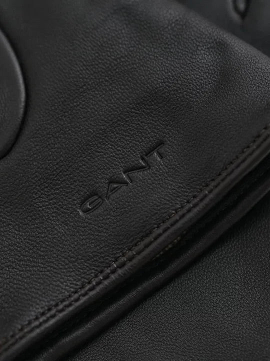 Buttoned leather gloves