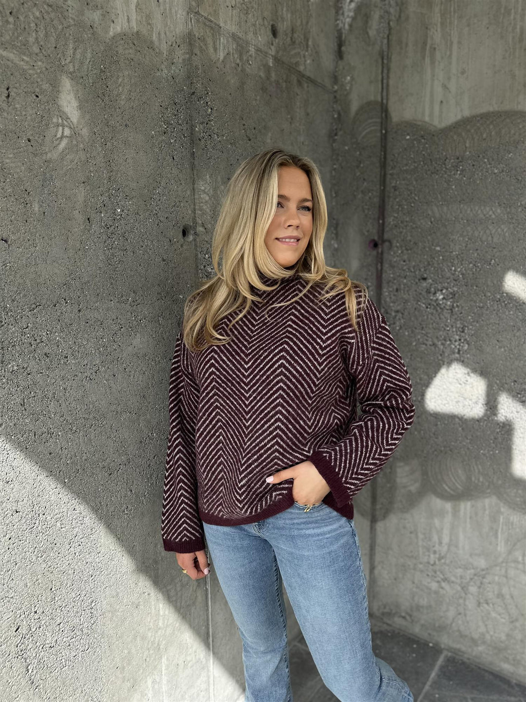 SLfLulu ls Herringbone knit