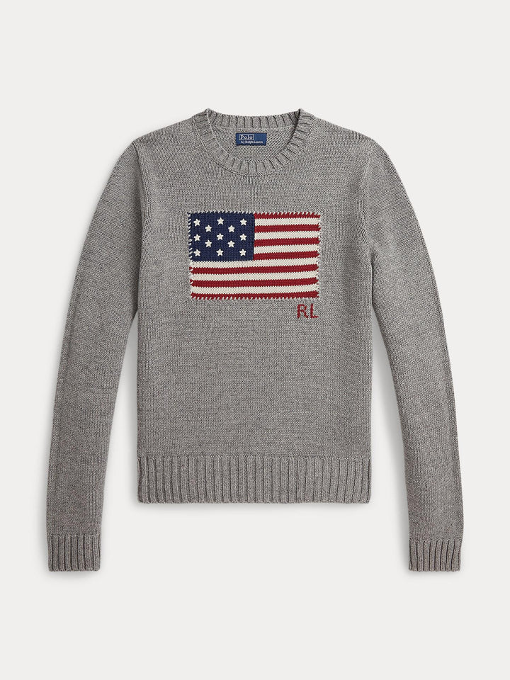 FLAG COTTON CREWNECK SWEATER