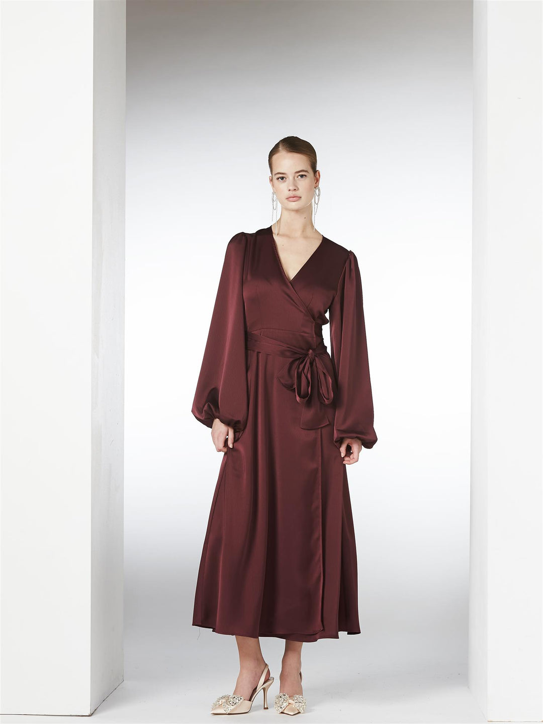 Locki Satin Maxi dress