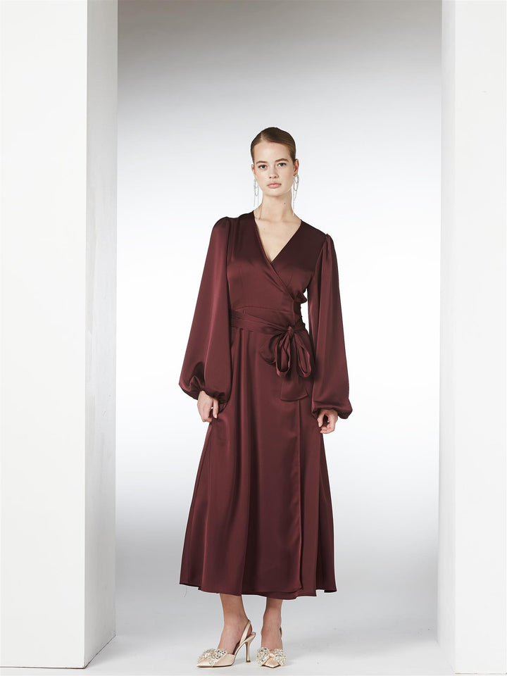 Locki Satin Maxi dress