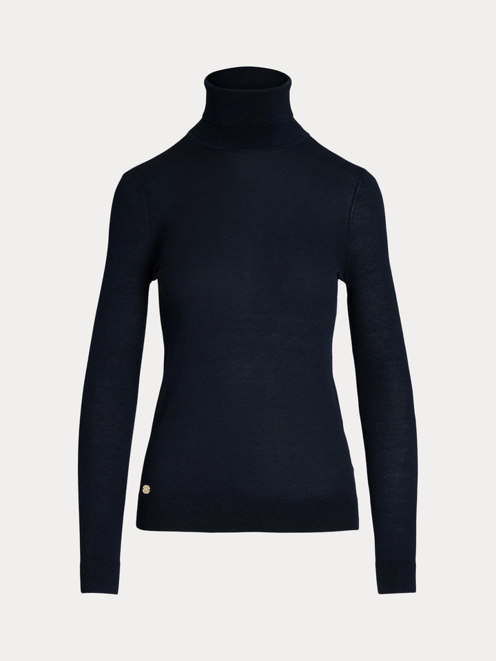 Silk blend turtleneck