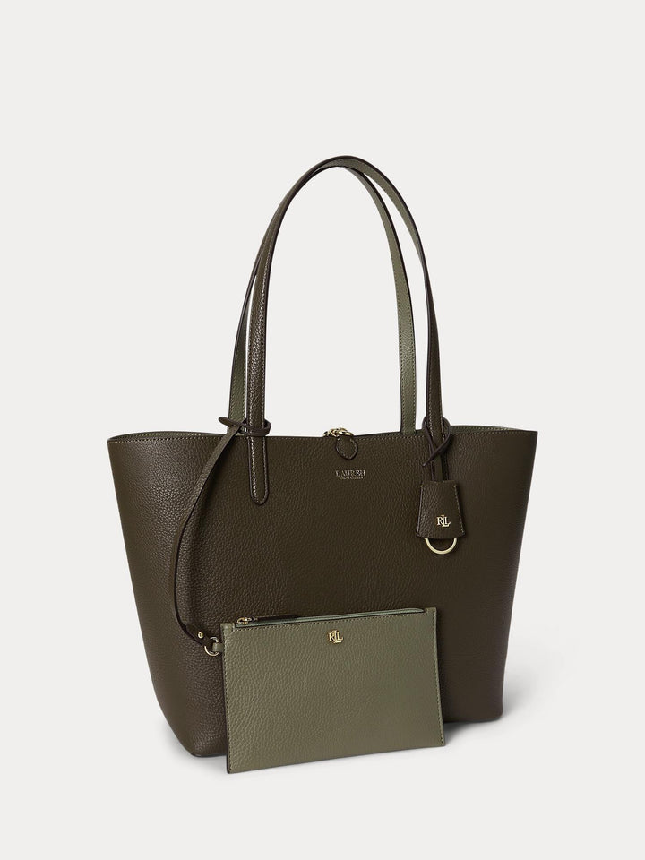 FAUX LEATHER LARGE REVERSIBLE TOTE BAG