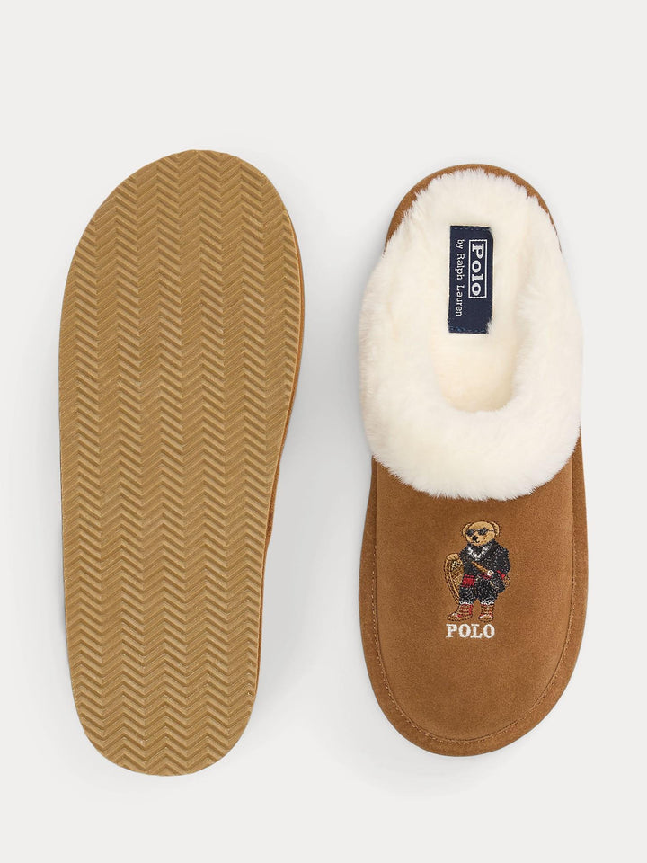 Polo bear suede slipper
