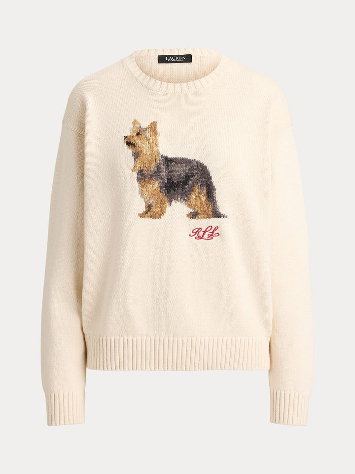 Intarsia-Knit Yorkshire Terrier Sweater