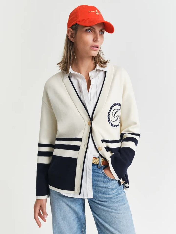 Gant Varsity V-Neck Cardigan