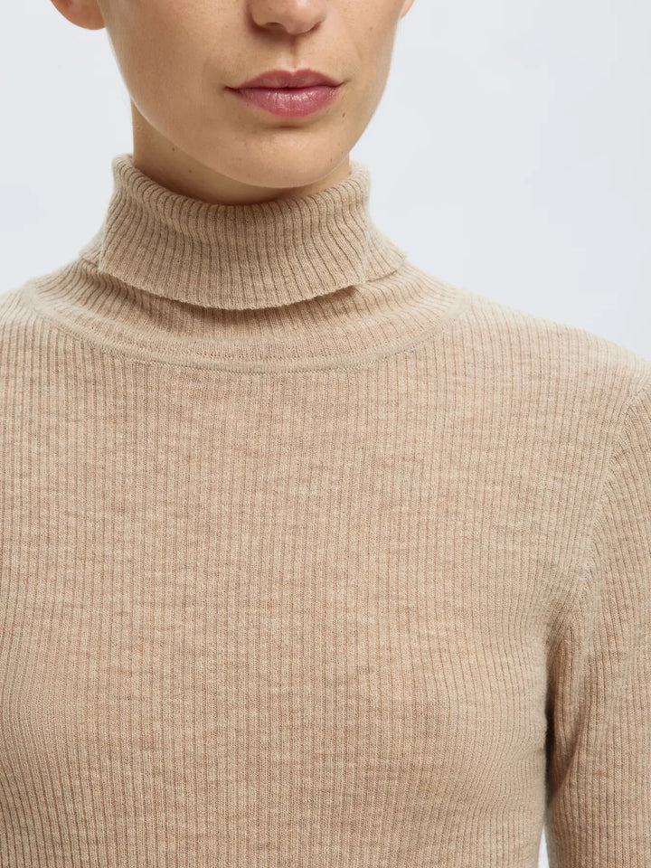 SLFIngridLS knit rollneck