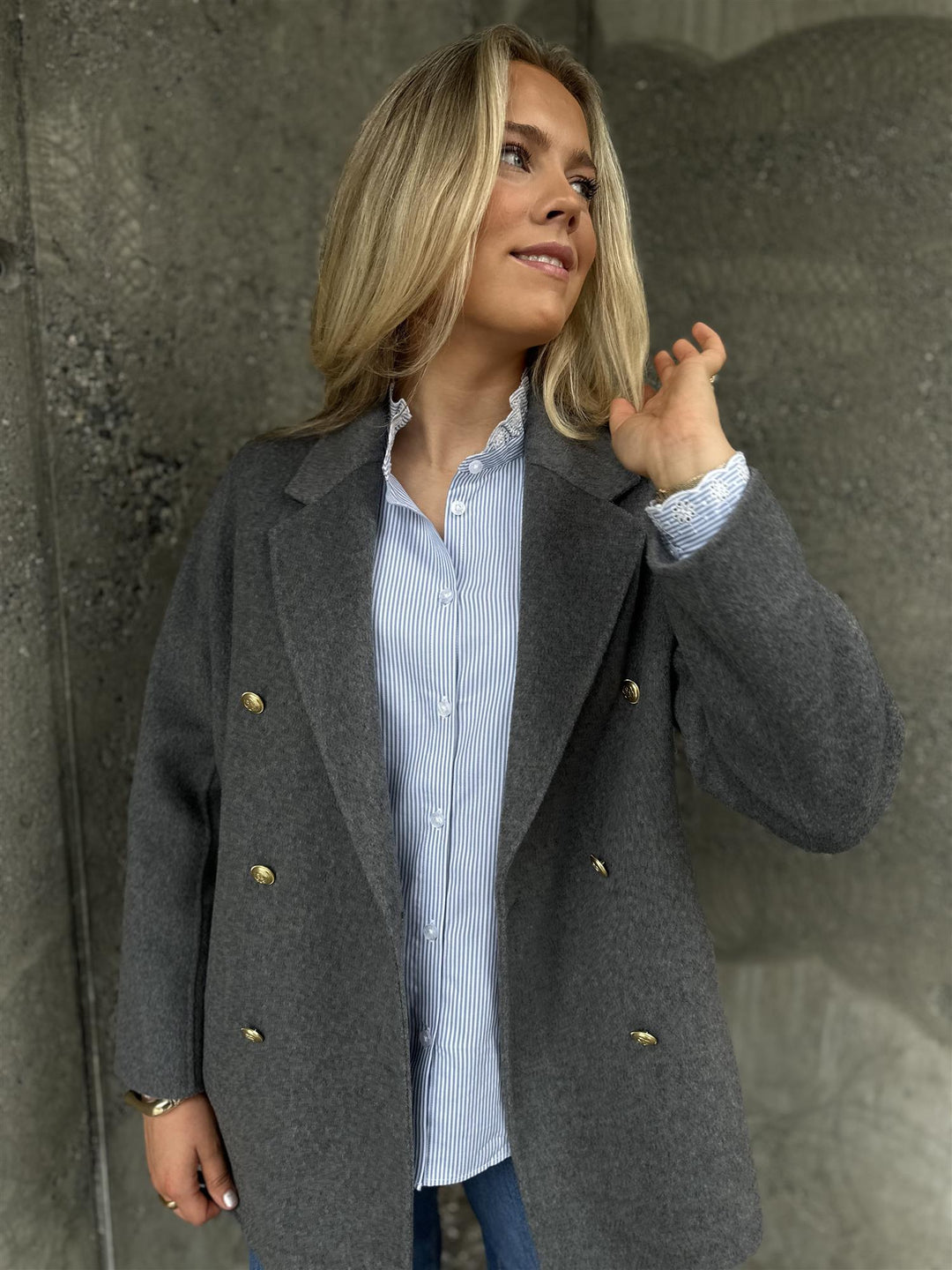 Handstitched peacoat