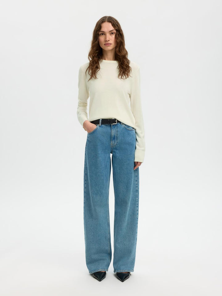 Slwthea Ls Knit Merino O-Neck Noos