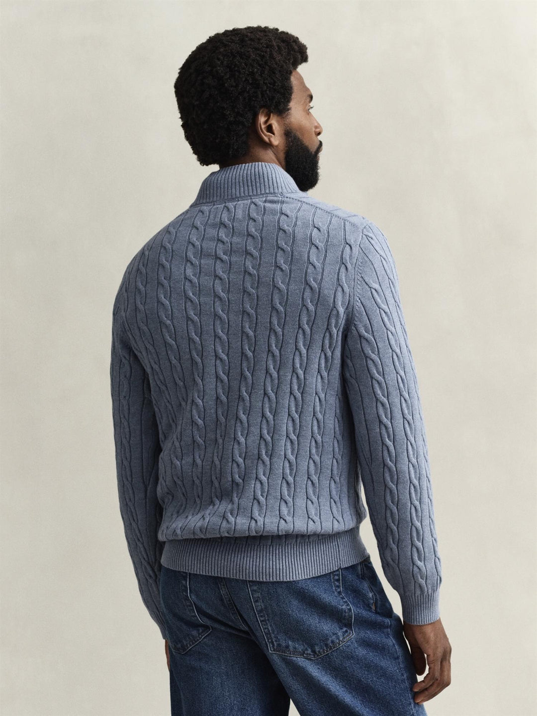 Cotton Cable Half Zip