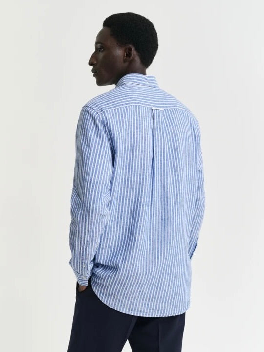 Reg Cotton Linen Stripe Shirt