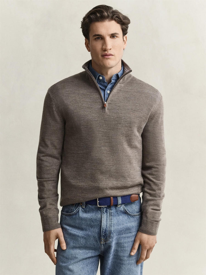 Extrafine Merino Wool Half Zip