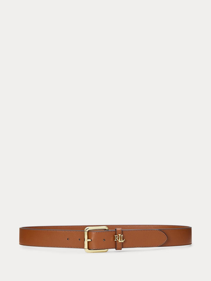 Logo keeper leather belt