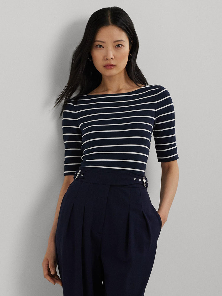 Judy striped boatneck top