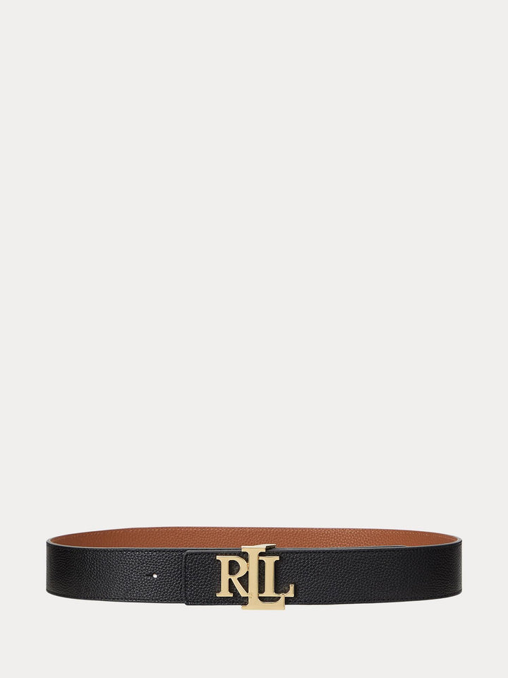 Reversible leather wide belt