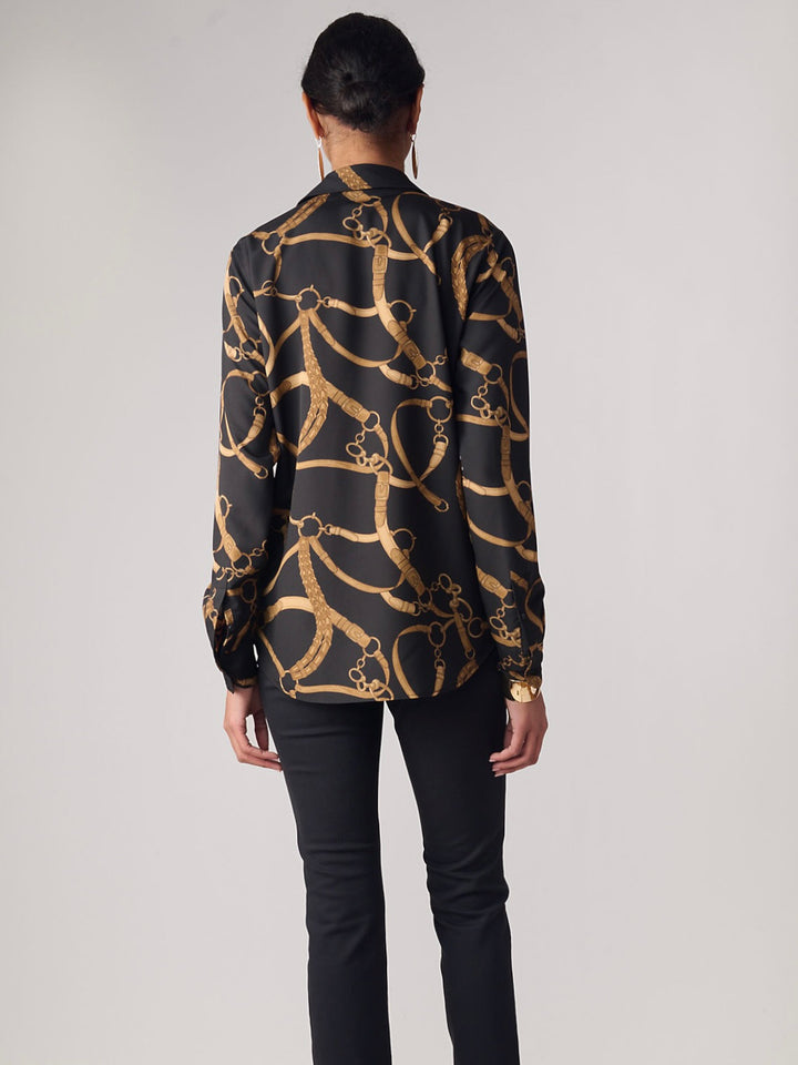 Classic fit belting print shirt