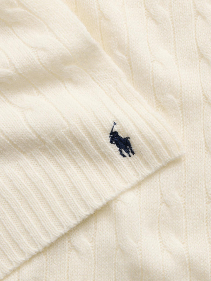 Cable Knit Wool Cashmere Scarf