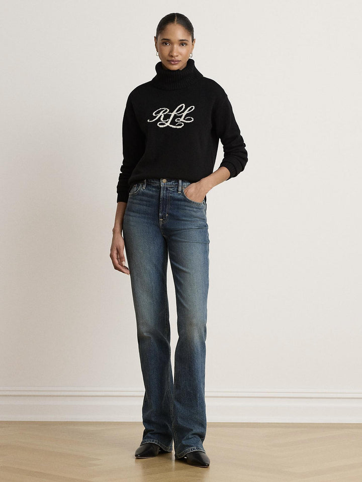 Logo cashmere turtleneck sweater