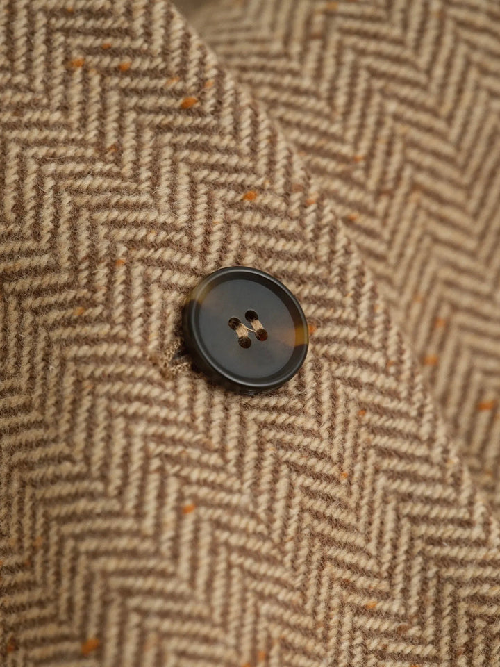 Slim wool blend herringbone