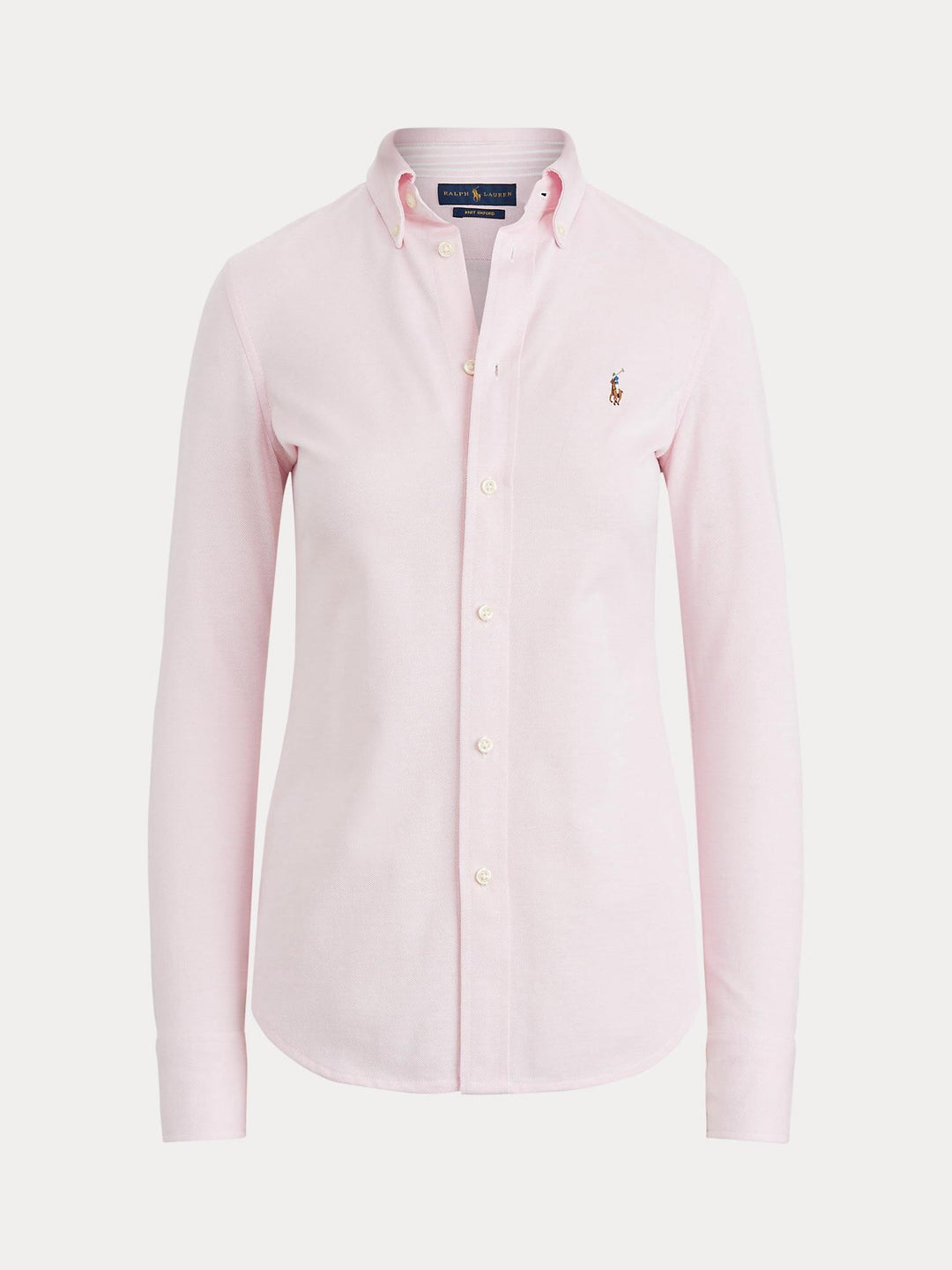 Slim fit knit cotton oxford shirt