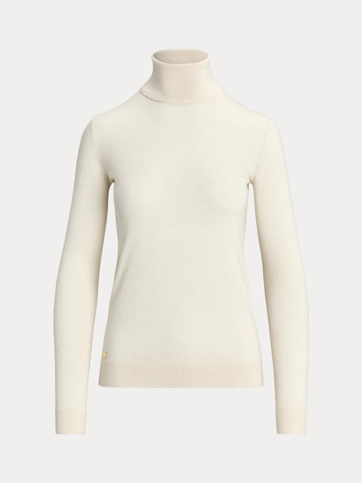 Silk Blend Turtleneck Sweater