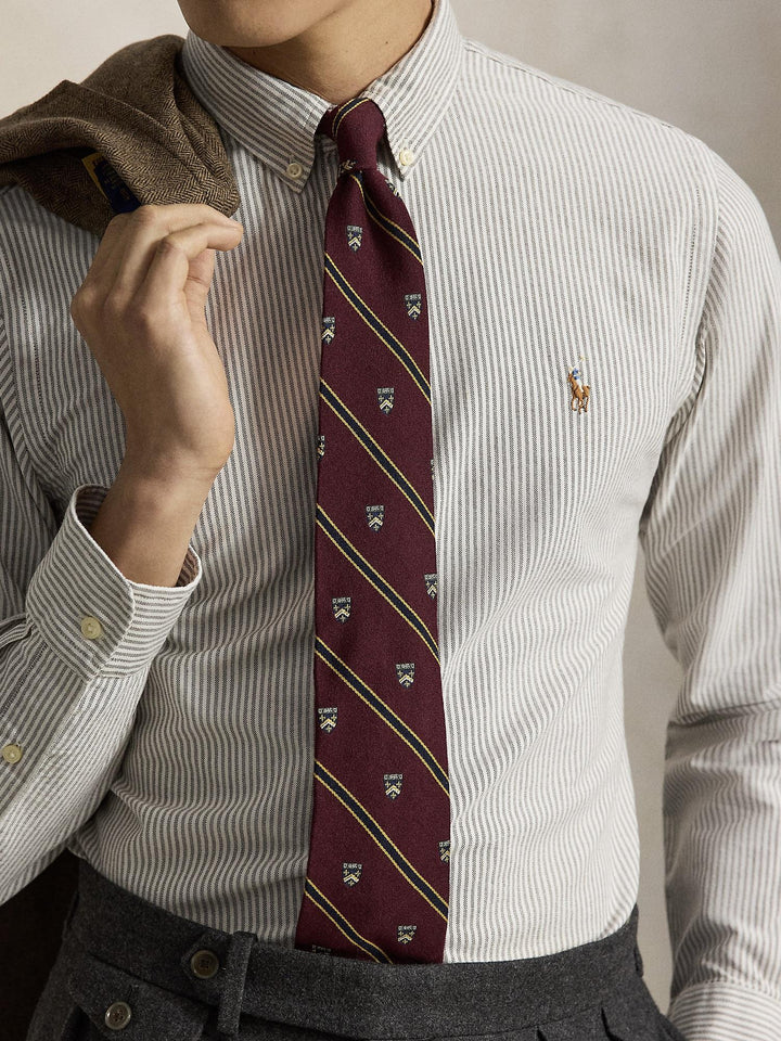 Custom fit striped oxford shirt