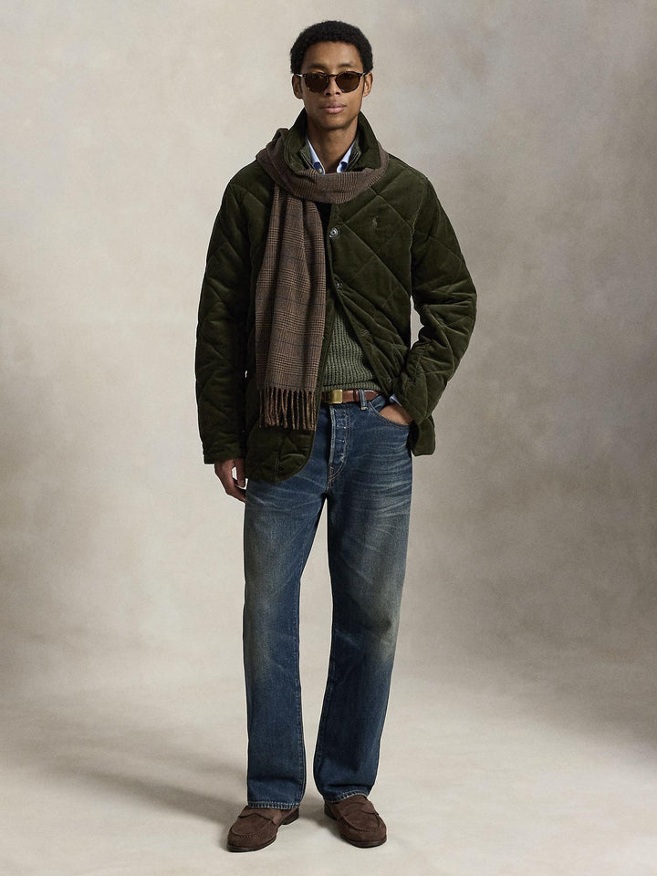 Quilted corduroy barn coat