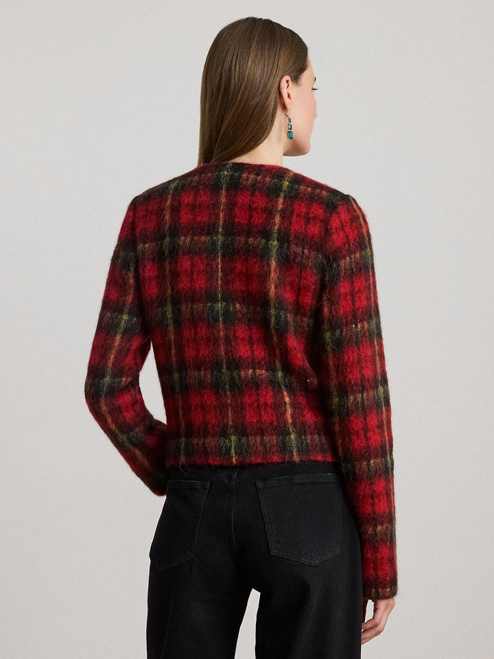 Plaid Mohair Cropped Jacket