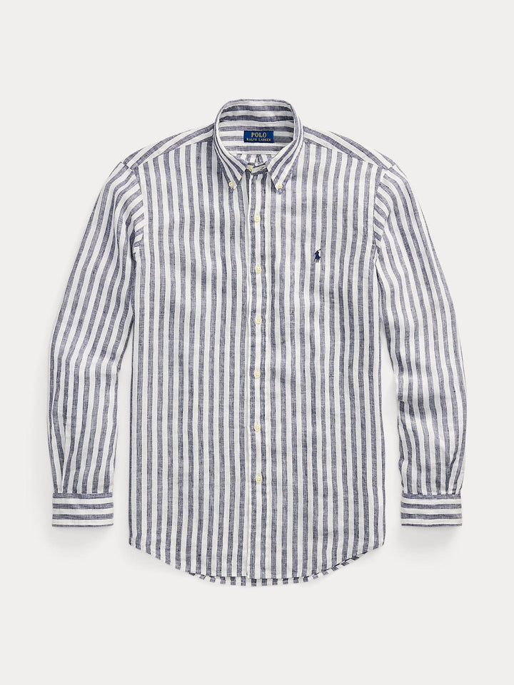 Custom Fit Striped Linen Shirt