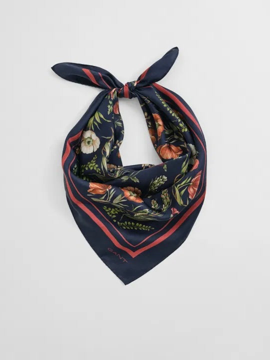 Floral Print Silk Scarf