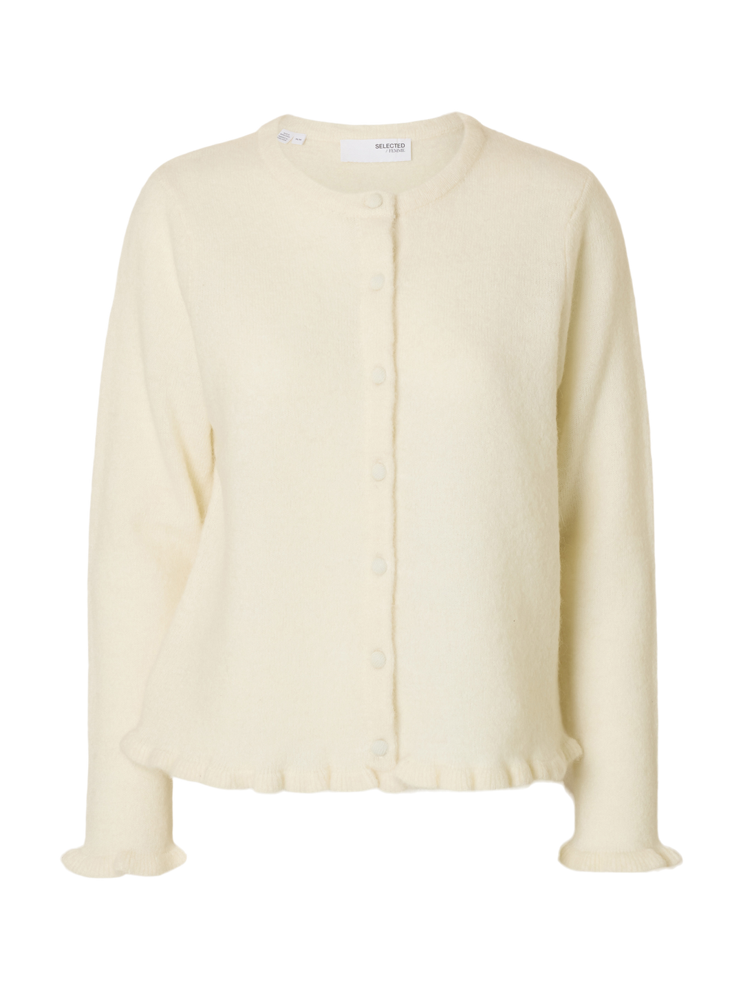 Slflulu Frill Ls Knit Cardigan