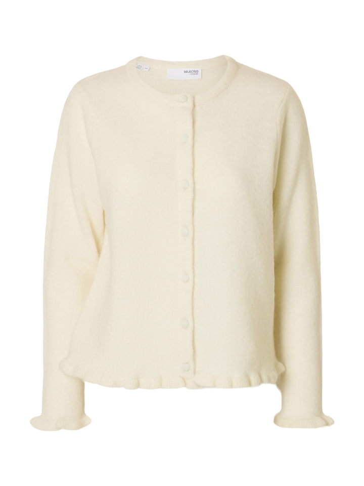 Slflulu Frill Ls Knit Cardigan