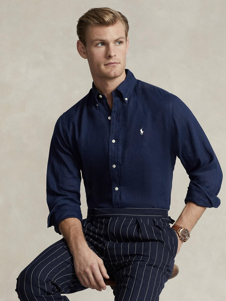 Custom fit linen shirt