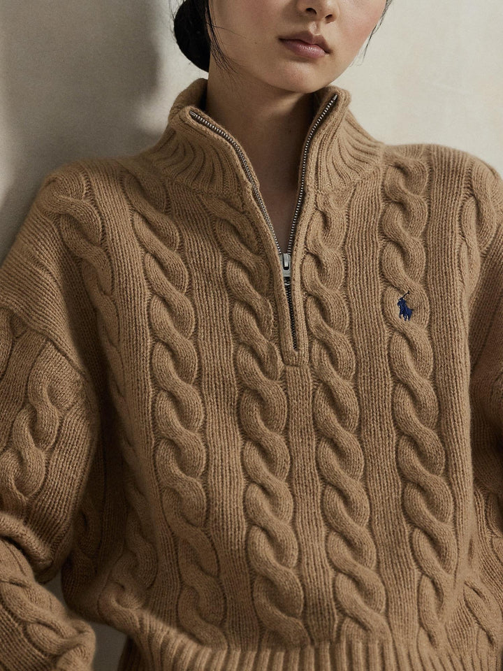 Cable Wool Casmere Crewneck