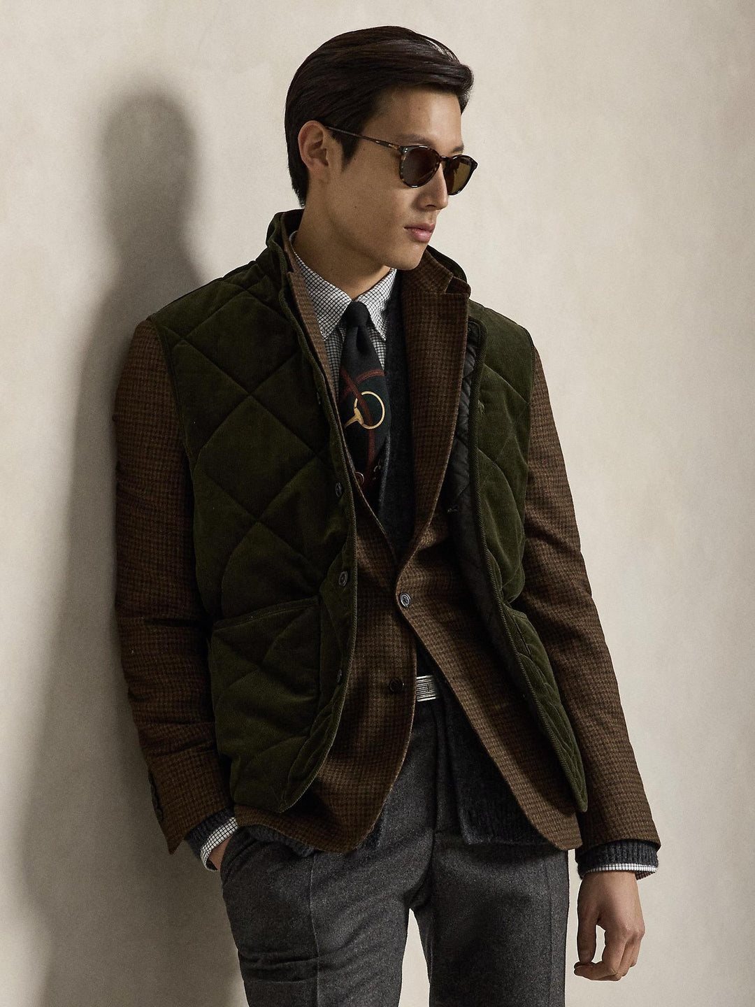 Quilted corduroy vest