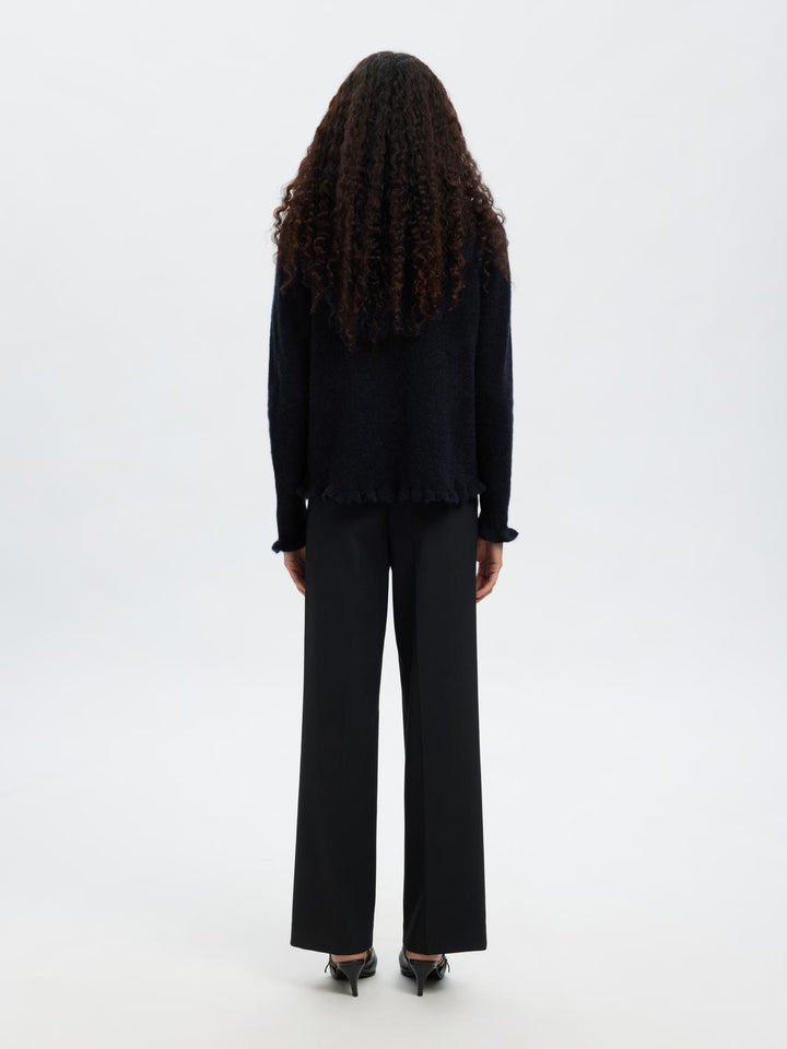 Slflulu Frill Ls Knit Cardigan