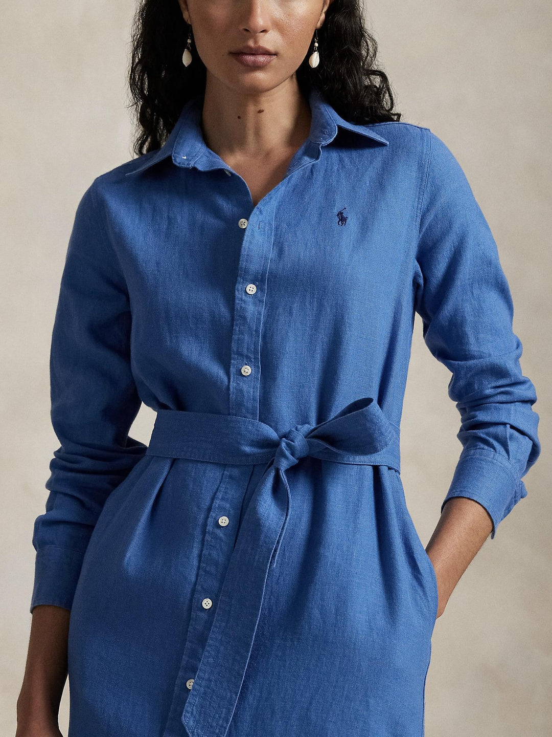 Belted Linen Shirtdress