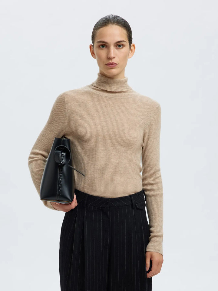 SLFIngridLS knit rollneck