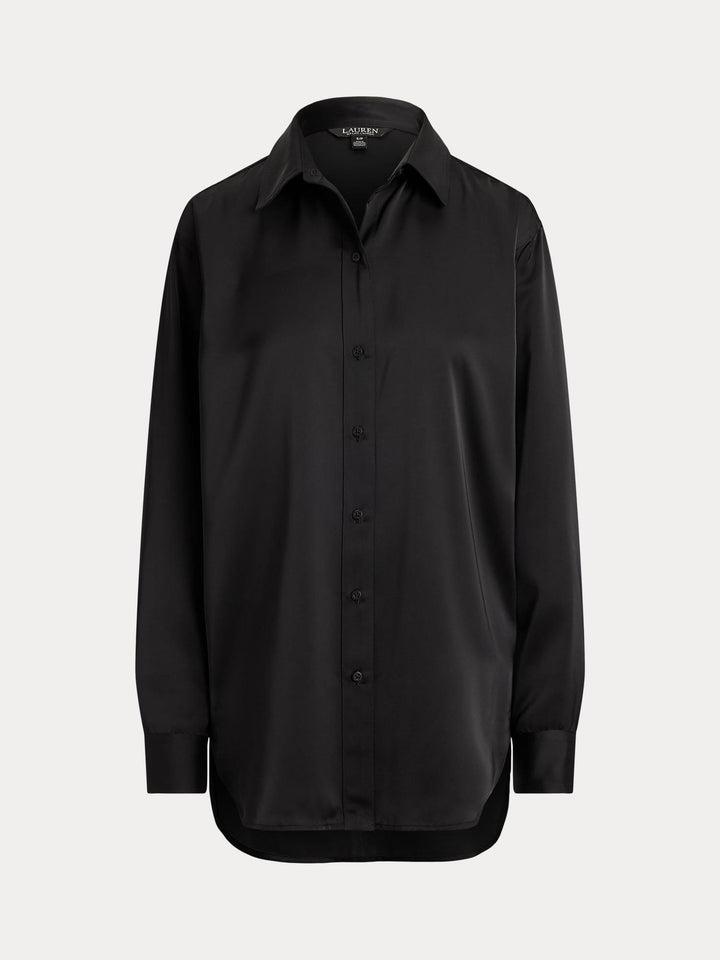 Relaxed Fit Satin Charmeuse Shirt