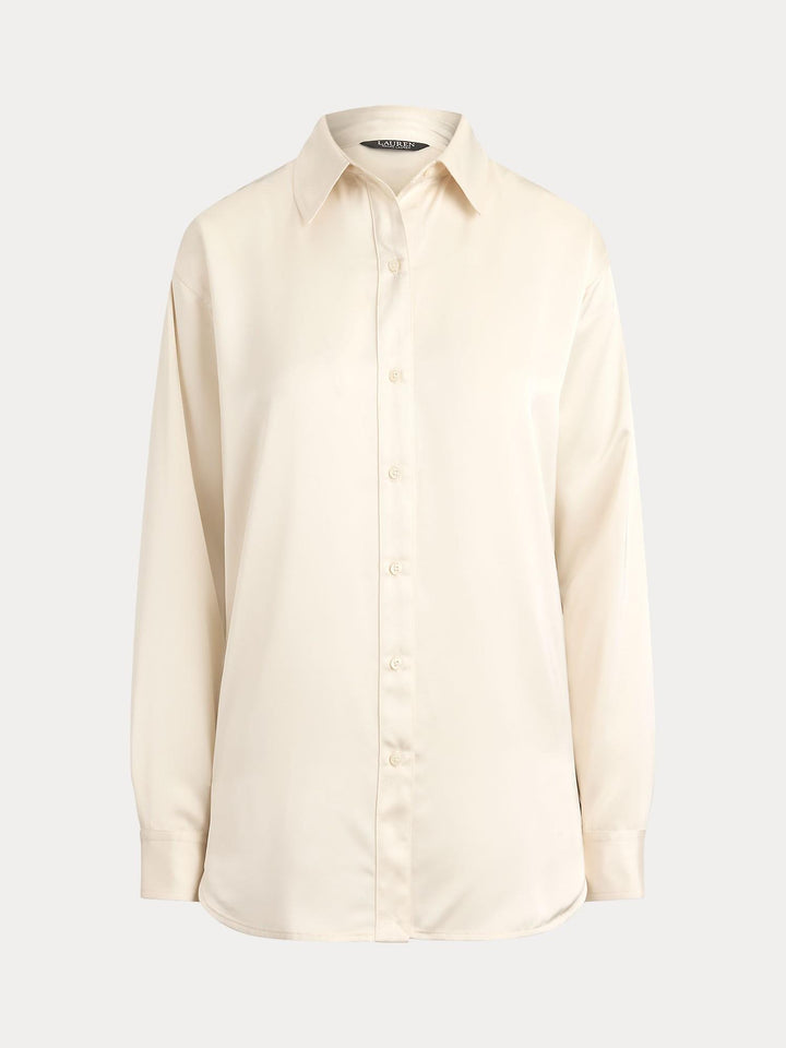 Relaxed Fit Satin Charmeuse Shirt