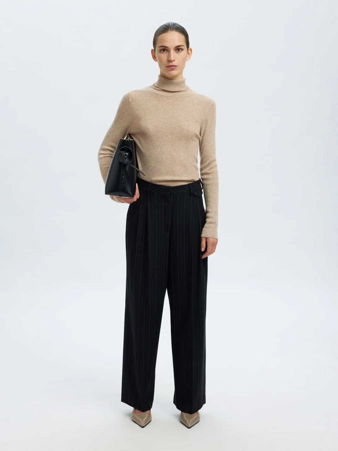 SLFIngridLS knit rollneck