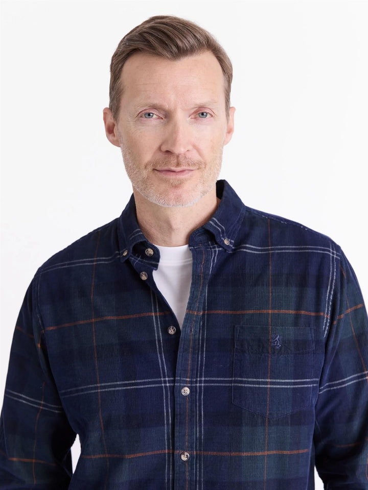 Corduroy rutete skjorte