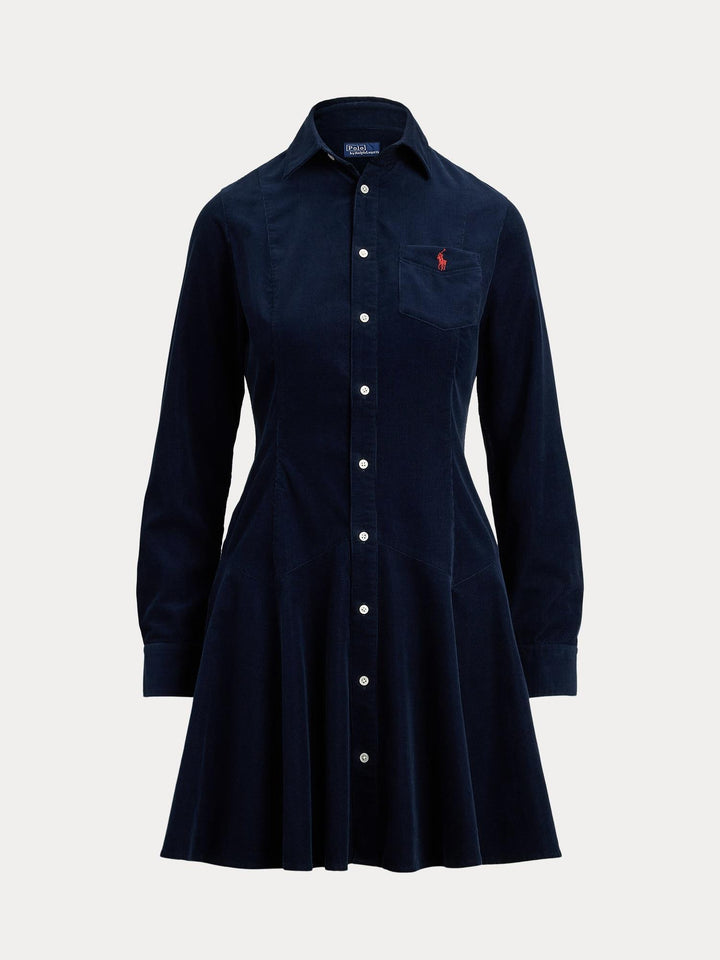 Corduroy A-line ShirtDress