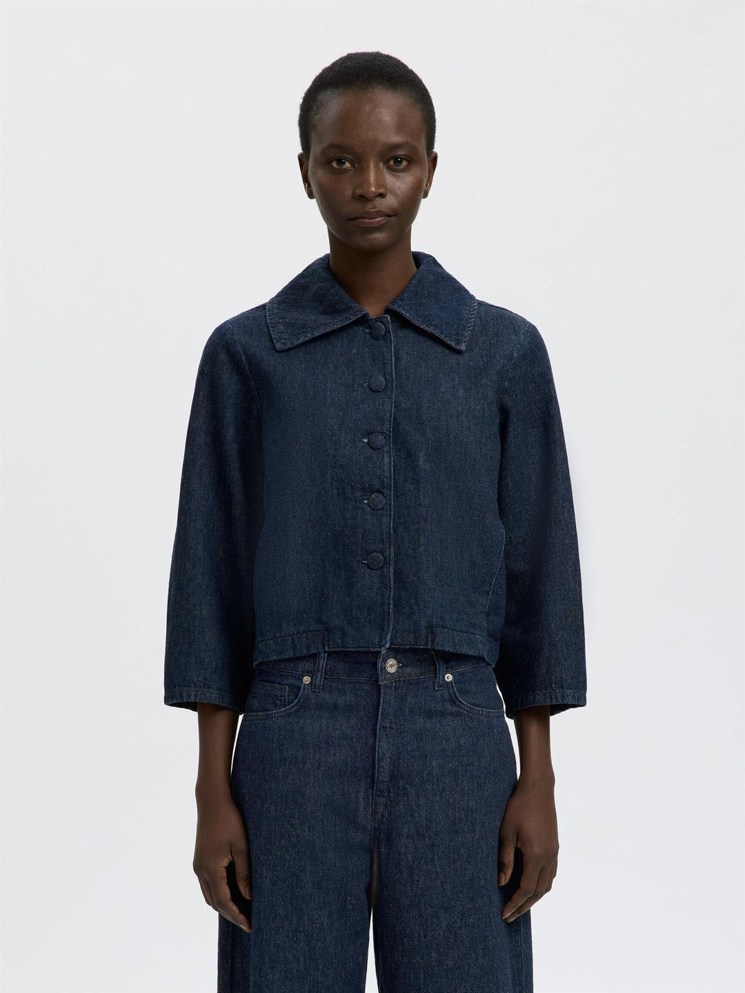 Slfrelaxed Hanny 3/4 Denim Jacket