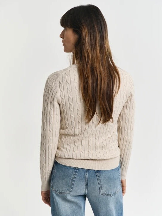 Cotton Cable v-neck