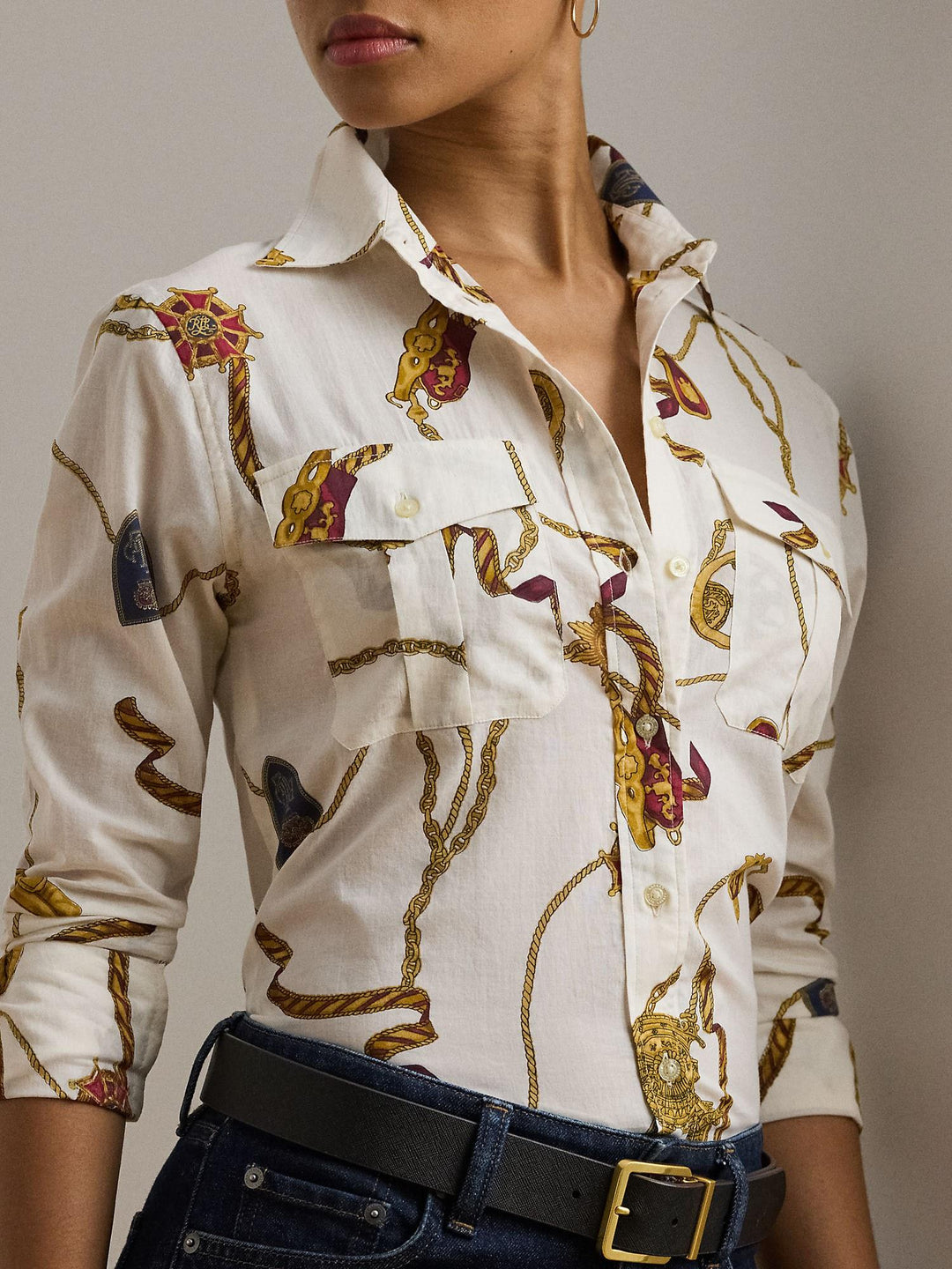 Classic Fit Print Cotton Shirt